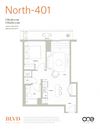 North - 401 Floor Plan North - 401 Floor Plan at BLVD Beltline, Calgary, Alberta